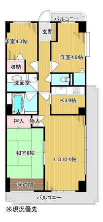 七里駅 徒歩12分 3階の物件間取画像